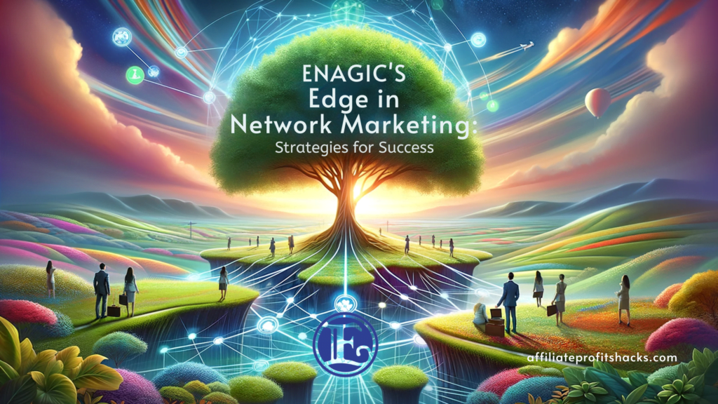 "Illustration of Enagic's network marketing strategies, highlighting product quality, ethical compensation, and community focus."