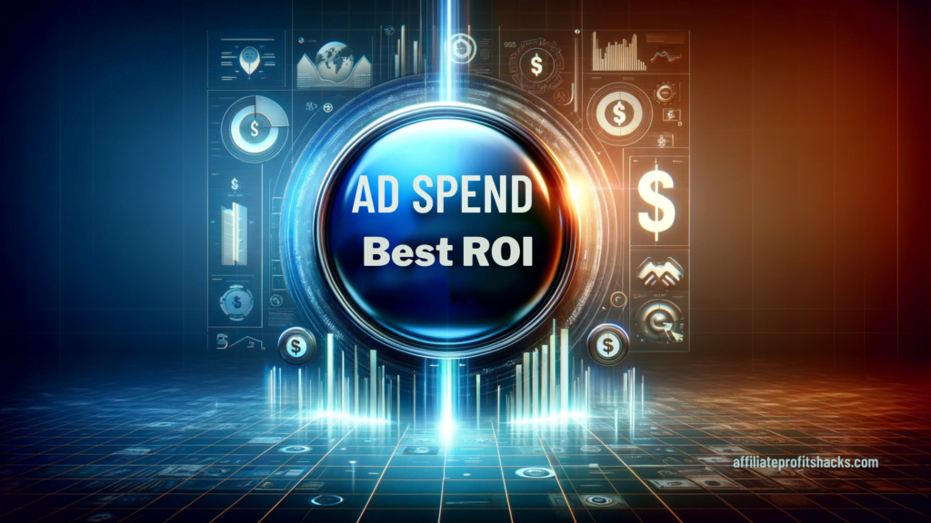 An engaging image emphasizing 'Ad Spend Best Value' against a backdrop of business and marketing symbols.