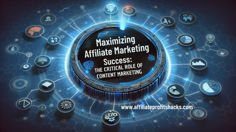 Maximizing Affiliate Marketing Success: The Critical Role of Content Marketing