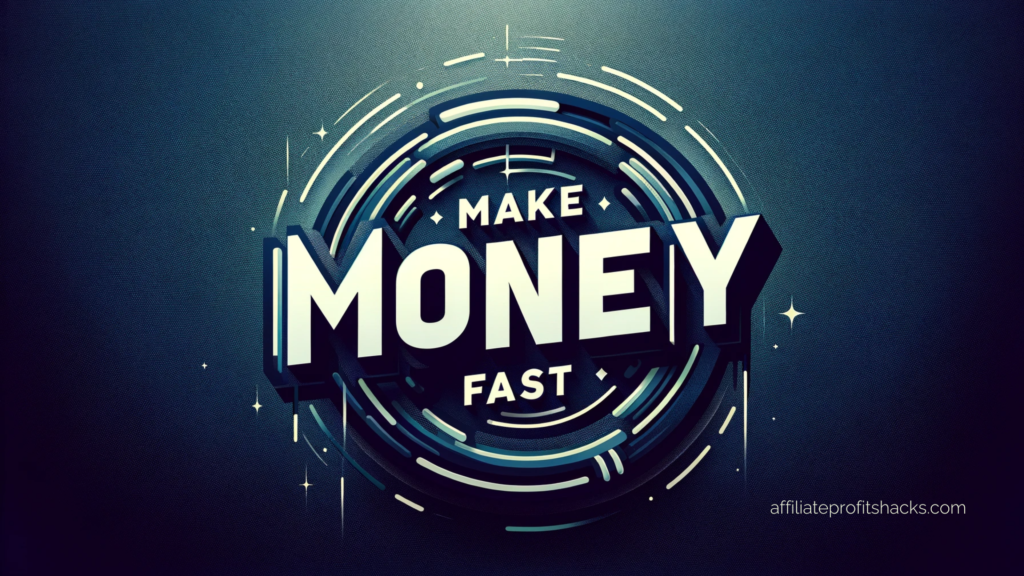 Colorful text "Make Money Fast" on a modern, subdued background.