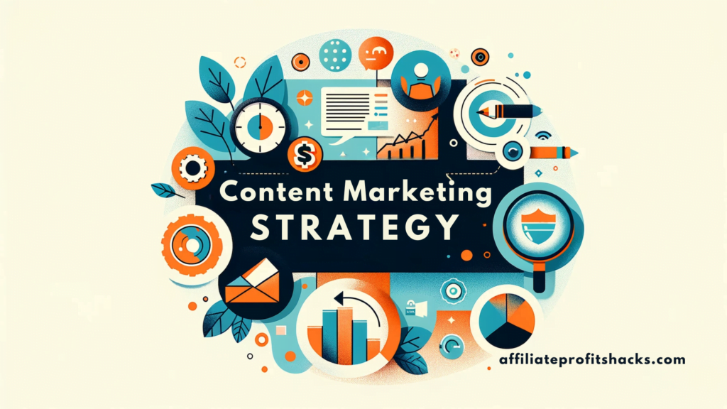"Professional and modern image featuring the phrase 'Content Marketing Strategy'."