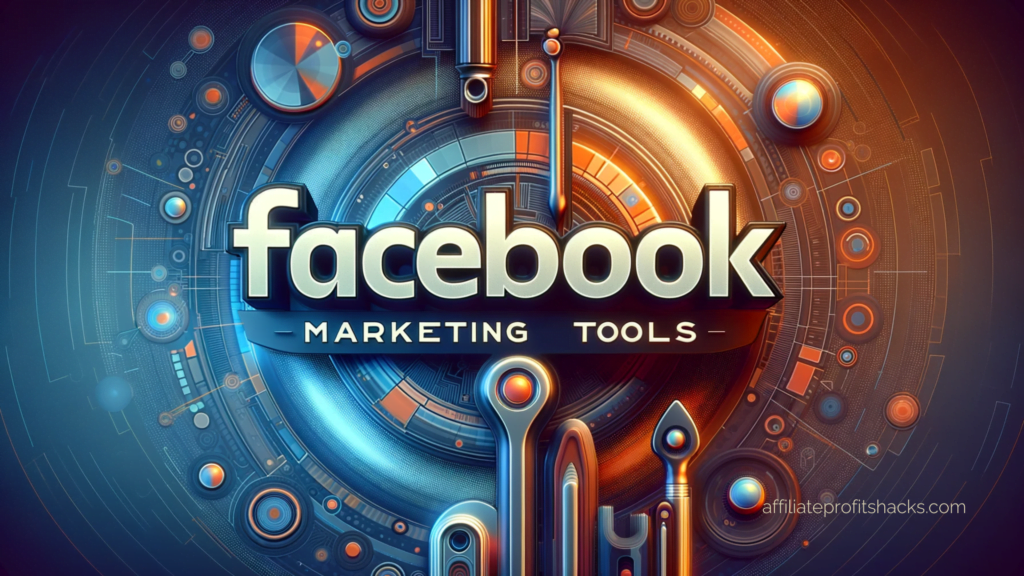 Facebook Marketing Tools text displayed prominently on a contemporary, less colorful background.