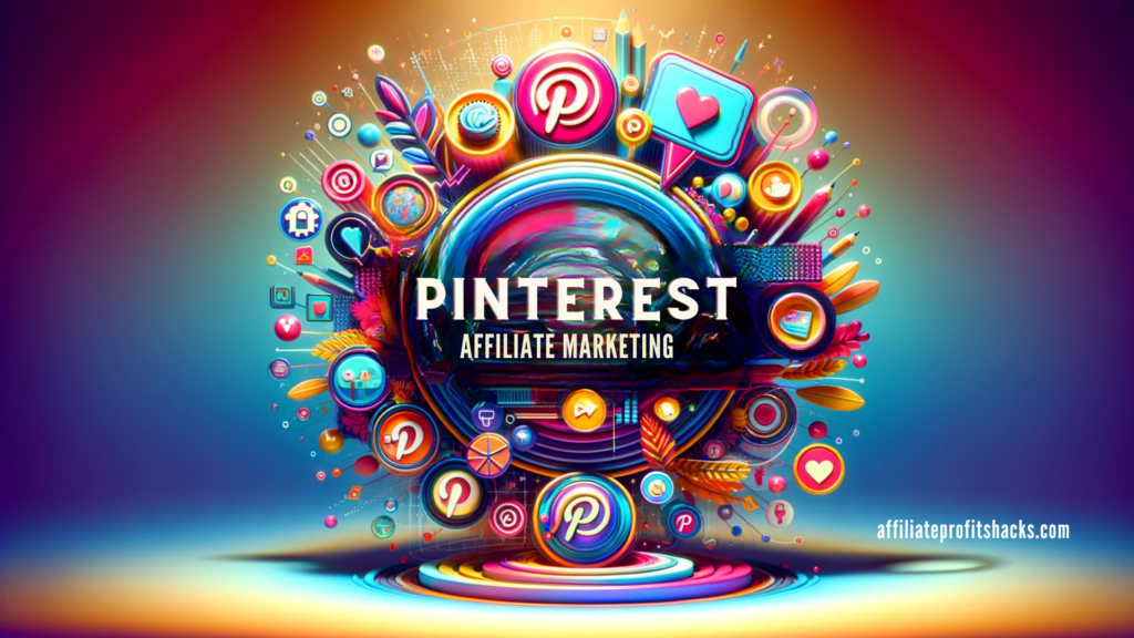 Colorful graphic with the text 'Pinterest Affiliate Marketing' symbolizing creative social media marketing strategies.
