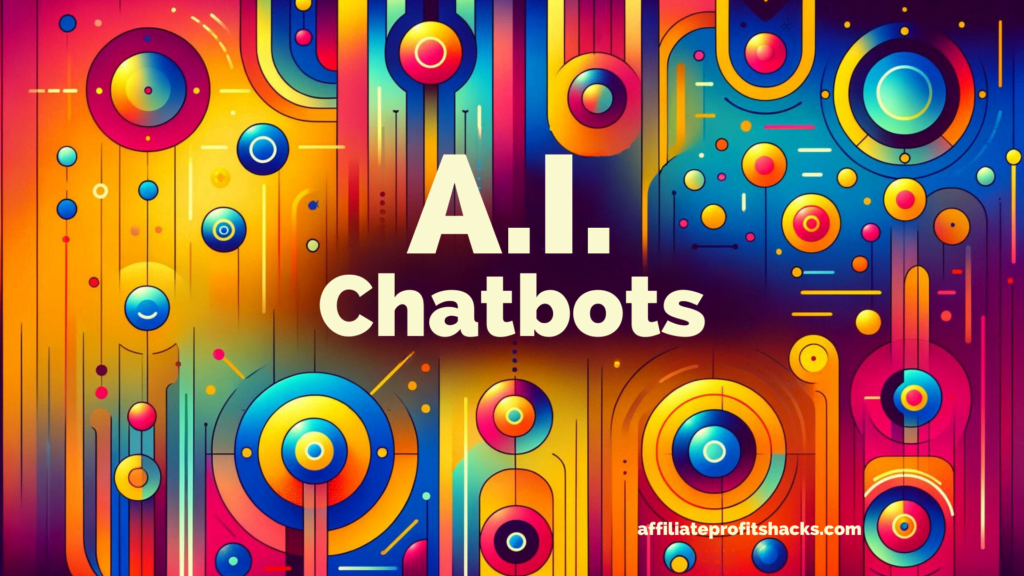 Colorful background with 'AI Chatbots' text, illustrating the transformative impact on customer service.