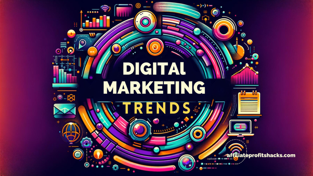 Image displaying the text "Digital Marketing Trends" against a professional, subtly colored background, reflecting the critical trends in digital marketing for the year 2024.