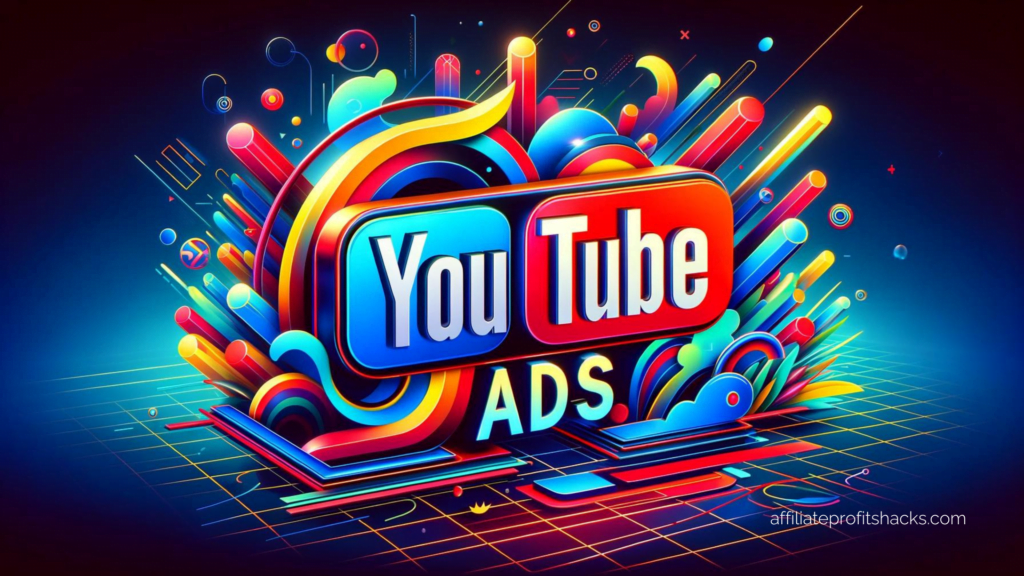 Colorful image featuring the text "YouTube Ads" prominently displayed against a vibrant background.
