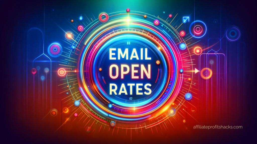 Colorful image featuring the text "Email Open Rates" in the center, symbolizing the importance of email marketing engagement.