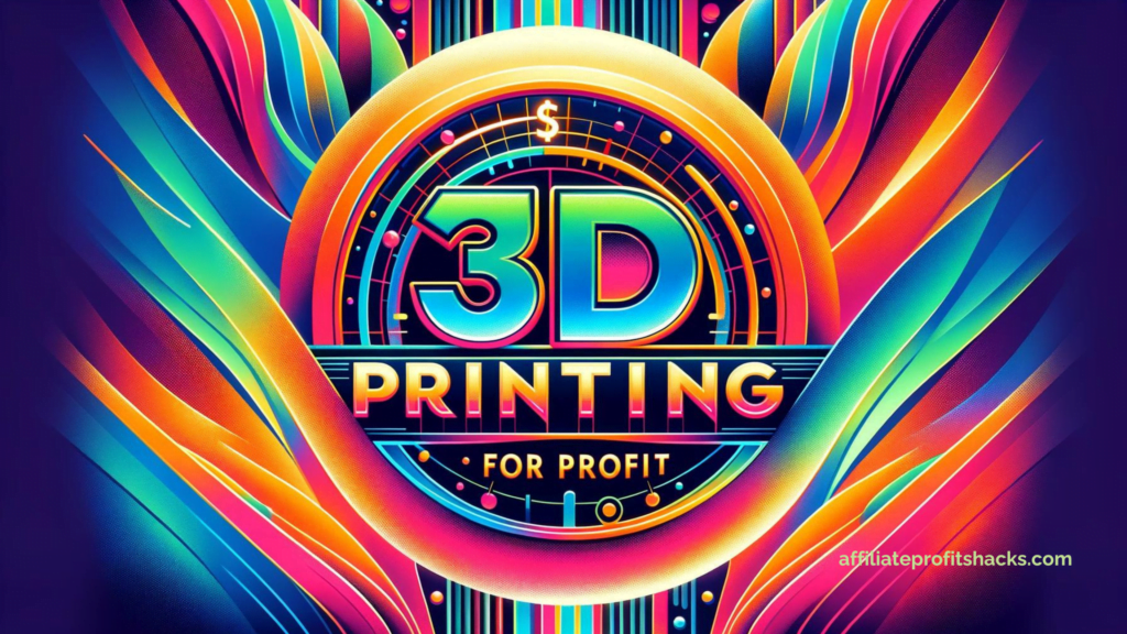 "A vibrant, inspirational landscape representing the journey of turning 3D printing into a profitable business."