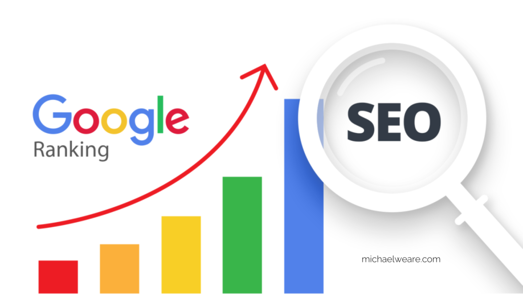 A visual representation of how SEO efforts can boost Google search rankings over time.